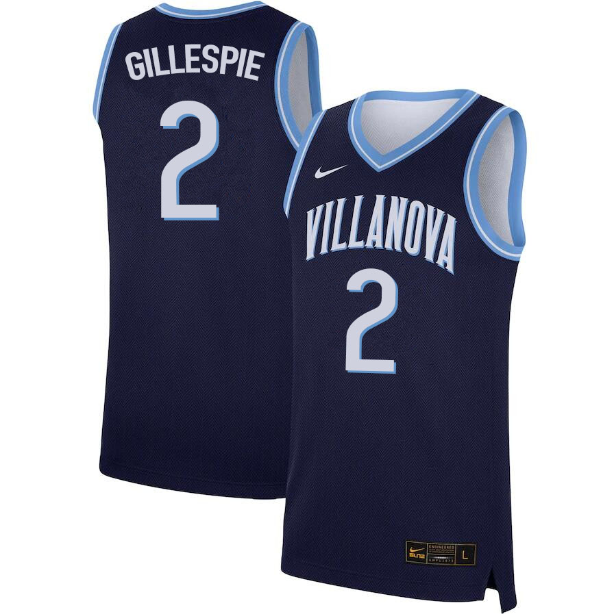 Men #2 Collin Gillespie Villanova Wildcats College Basketball Jerseys Sale-Navy